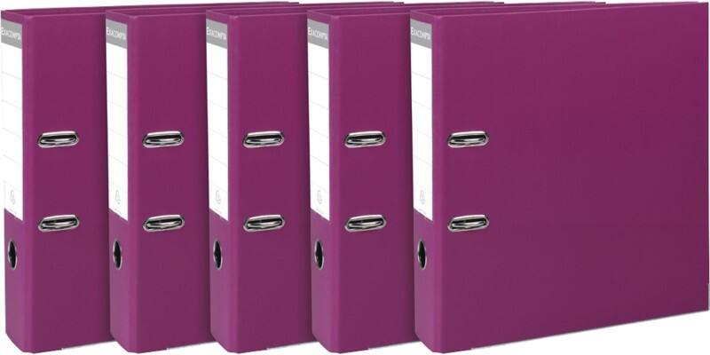 Exacompta Prem'Touch Breed Ordner A4 80 mm Fuchsia 2 Ringen 53347SE Kunststof  10 Stuks
