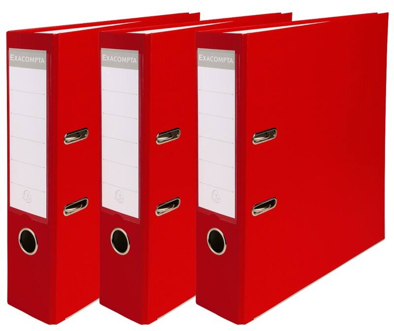 Exacompta Breed Ordner A4 75 mm Rood 2 Ringen 918403SE Kunststof  12 Stuks