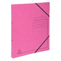 Exacompta Genuine Premium Pressboard 15 mm Ringband Gewafeld karton A4 2 Ringen Roze 542557E 10 Stuks