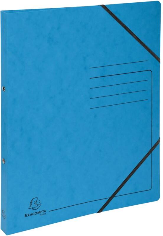 Exacompta Genuine Premium Pressboard 15 mm Ringband Gewafeld karton A4 2 Ringen Turkoois 542562E 10 Stuks