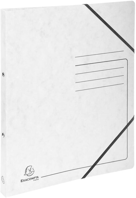 Exacompta Genuine Premium Pressboard 15 mm Ringband Gewafeld karton A4 2 Ringen Wit 542556E 10 Stuks