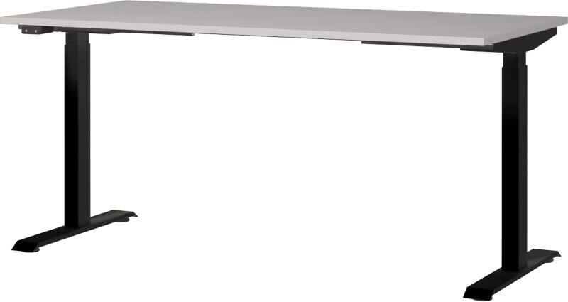 GERMANIA GW-Mailand Hoogteverstelbaar Zit-sta-bureau Beige T-Voet 1,600 (B) x 800 (D) x 1,200 (H) mm Spaanplaat, metaal