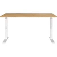 GERMANIA Hoogteverstelbaar Zit-sta-bureau Metaal, spaanplaat Wit T-Voet 1,200 x 800 x 1.200 mm