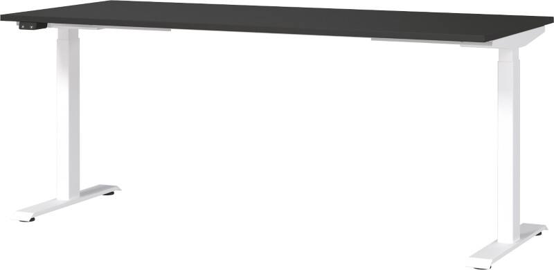 GERMANIA Hoogteverstelbaar Zit-sta-bureau Metaal, spaanplaat Wit T-Voet 1,800 x 800 x 1,200 mm