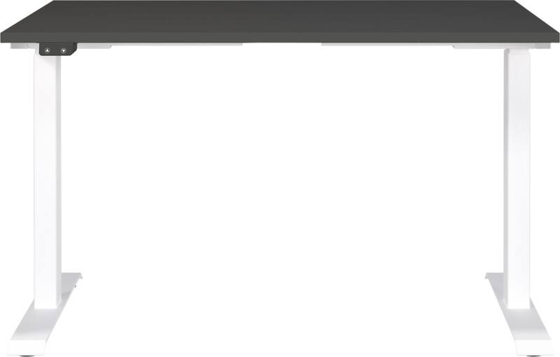 GERMANIA GW-Mailand Hoogteverstelbaar Bureau Bruin Eiken C-Voet 1,400 (B) x 800 (D) x 910 (H) mm Spaanplaat, metaal