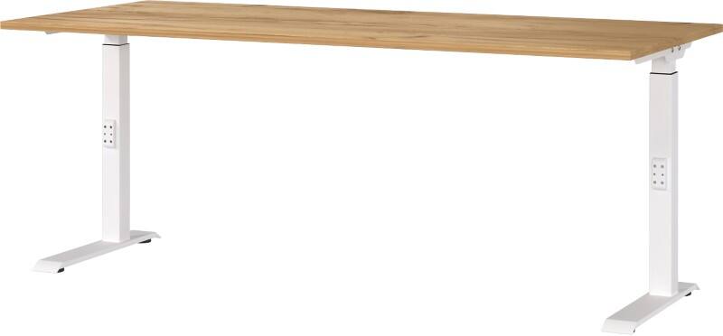 GERMANIA GW-Mailand Hoogteverstelbaar Bureau Bruin Eiken C-Voet 1,800 (B) x 800 (D) x 910 (H) mm Spaanplaat, metaal