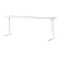 GERMANIA Hoogteverstelbaar Zit-sta-bureau Metaal, spaanplaat Wit C-Voet 1,800 x 800 x 910 mm