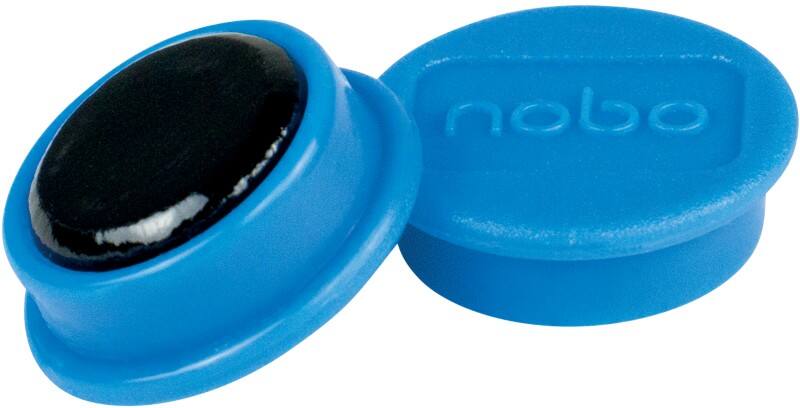 Nobo Whiteboard-magneten Blauw 0.3 kg draagkracht 24 mm 10 Stuks