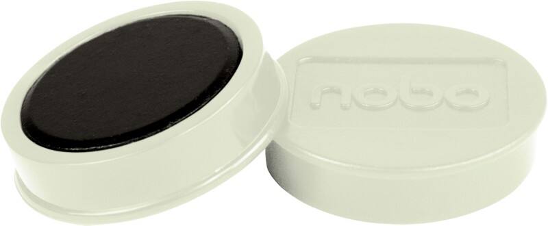 Nobo Whiteboard-magneten Wit 1.5 kg draagkracht 38 mm 10 Stuks