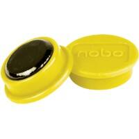 Nobo Whiteboard-magneten Geel 0.3 kg draagkracht 24 mm 10 Stuks