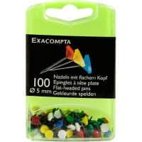 Exacompta Landkaartpunaises 5 mm Kleurenassortiment Pak van 100