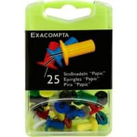 Exacompta Papic Punaises PS (Polystyreen) 10 mm Multikleur Pak van 25