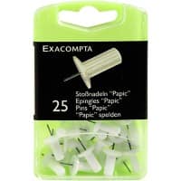 Exacompta Papic Punaises PS (Polystyreen) 10 mm Wit Pak van 25