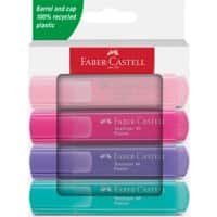 Faber-Castell Textliner 46 Tekstmarker Kleurenassortiment Medium Beitelpunt 1 - 5 mm 4 Stuks