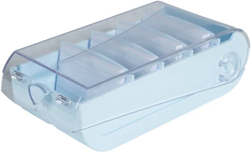 Exacompta Aquarel Kaartenbak A8 Kunststof 650 kaarten Pastelblauw Pak van 8