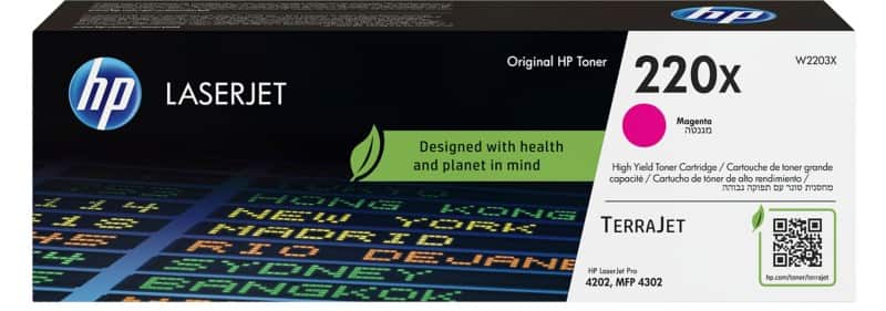 HP 220X Origineel Tonercartridge W2203X Magenta