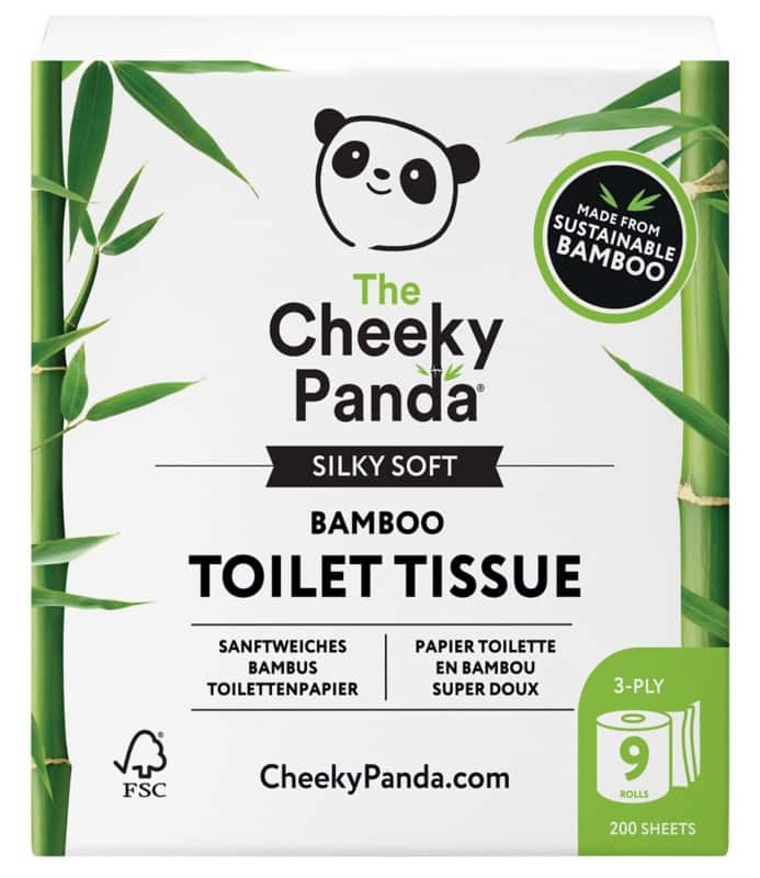 The Cheeky Panda Toiletpapier 3-laags PFTOILT9X5 9 Rollen à 200 Vellen