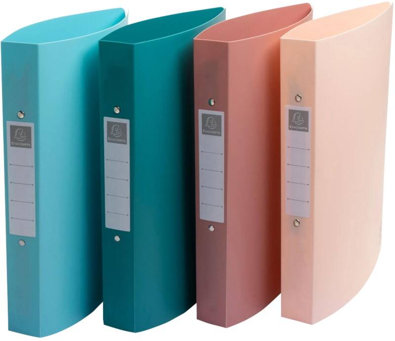 Exacompta Skandi 30 mm Ringband PP (Polypropeen) A4 maxi 2 Ringen Kleurenassortiment 54470E 4 Stuks