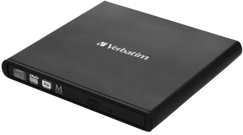 Verbatim Slimline Mobile Externe CD/DVD-brander USB 2.0 Zwart
