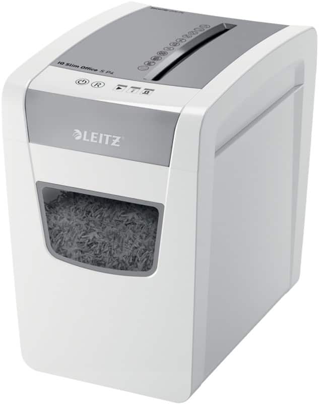 Leitz IQ Slim Home Office S Papierversnipperaar 8098 14 Vel Snippers Veiligheidsniveau P-4 23 l