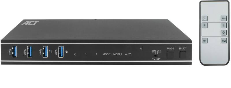 ACT KVM-switch HDMI vrouwelijk HDMI vrouwelijk 1,8 m Zwart