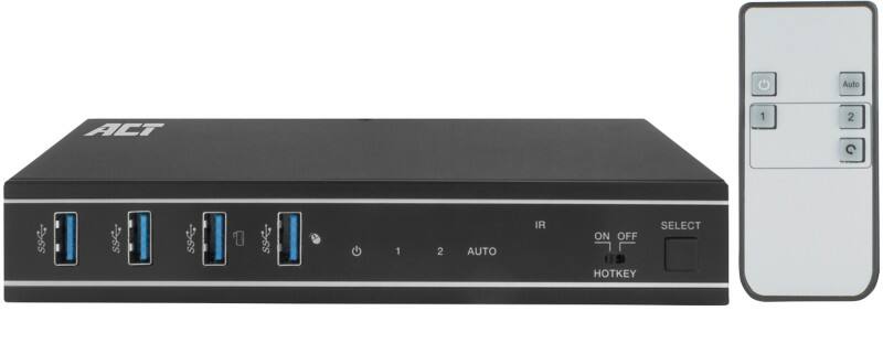 ACT KVM-switch HDMI vrouwelijk HDMI vrouwelijk 1,5 m Zwart