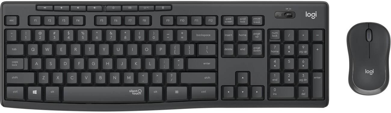 Logitech Toetsenbord en muis Bedraad QWERTZ Grafiet MK295