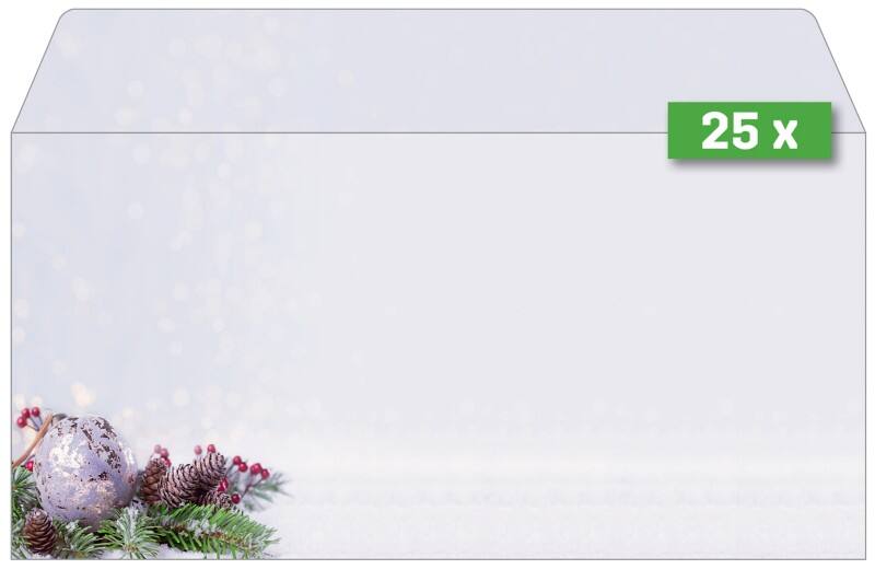 Sigel Christmas Enveloppen 2211,10,9 cm Goud, wit 25 Stuks