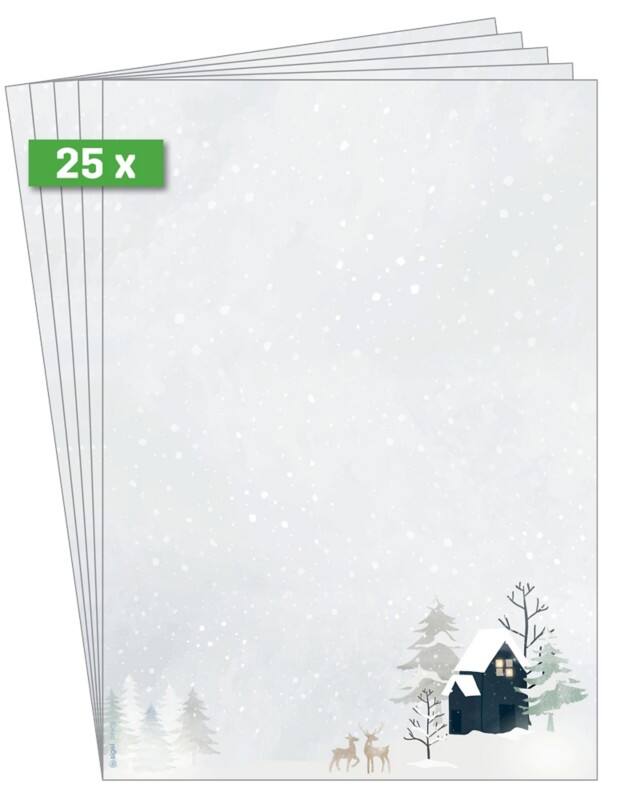 Sigel Christmas A4 Briefpapier Grijs 90 g/m² 25 Stuks