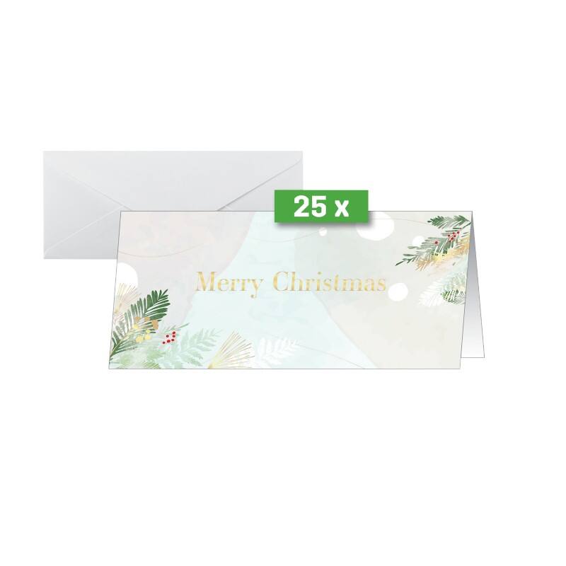 Sigel Kerstkaart + envelop DS199 21,1 x 22,1 cm Kleurenassortiment 25+25 stuks