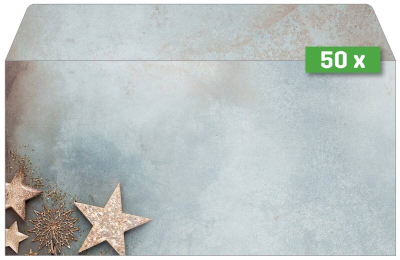 Sigel Christmas Enveloppen 2211,12,5 cm Blauw, Koper 50 Stuks