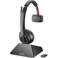 HP Poly Savi Draadloos Headset Over het hoofd Met bluetooth Microfoon Noise Canceling Mono 8210-M Zwart