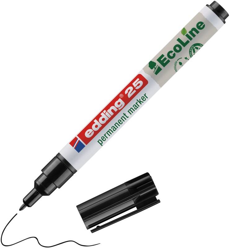 edding ecoline E-25 Permanentmarker Ronde punt - 1 mm Zwart Navulbaar