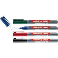 edding E-361 Whiteboard-marker Kleurenassortiment Ronde punt 1 mm 4 Stuks