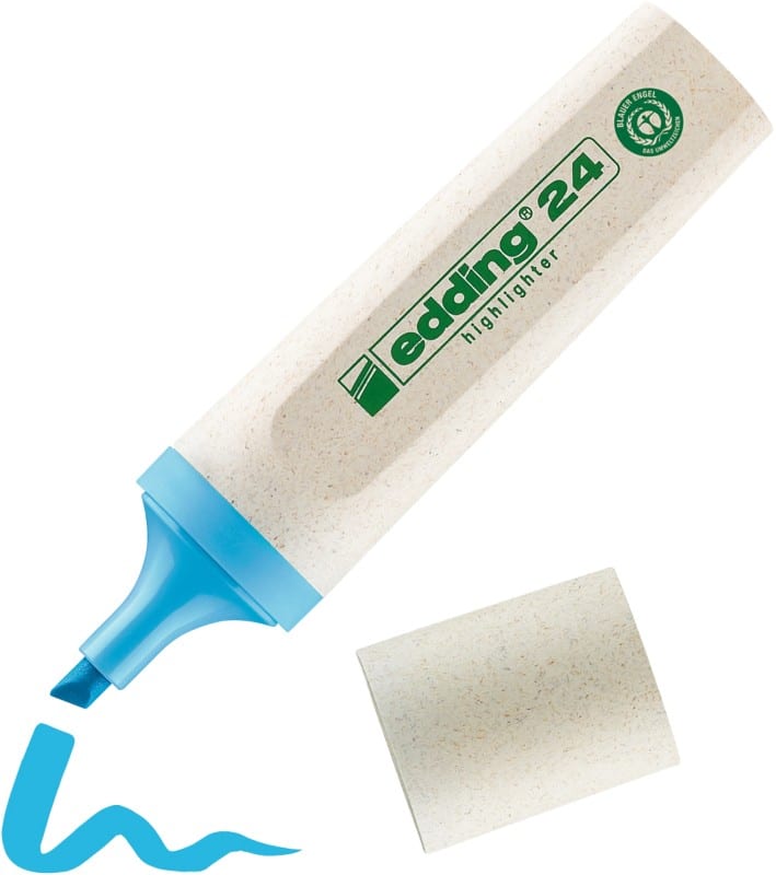 edding E-24 E-24 Tekstmarker Blauw Beitelpunt - 5 mm