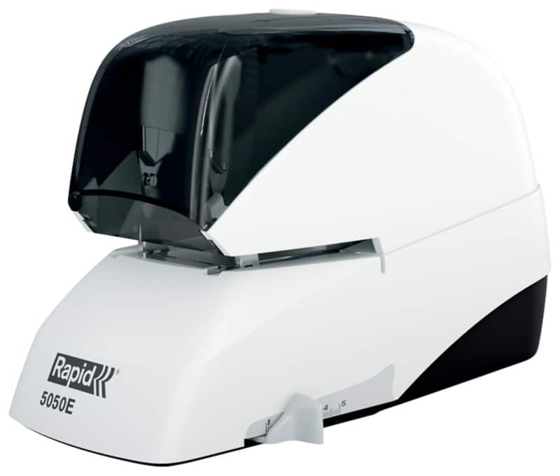 Rapid 5050E Heavy Duty Flat Clinch Elektrische nietmachine 20993212 wit, zwart 50 vellen 5050 nietcartridge metaal, kunststof