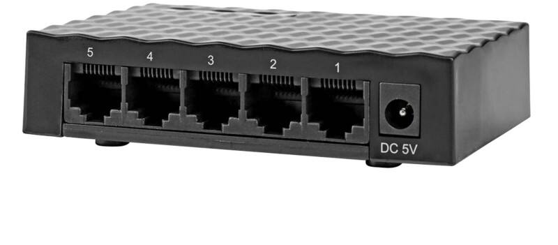 Nedis NSWH5P110BK Desktopswitch 5 Poorten