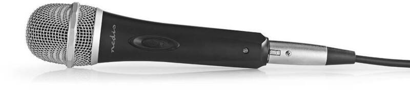 Nedis MPWD50BK Microfoon Bedraad 5 m Grijs, zwart