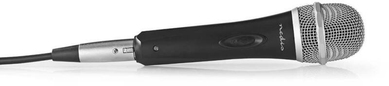 Nedis MPWD50CBK Microfoon Bedraad 5 m Grijs, zwart