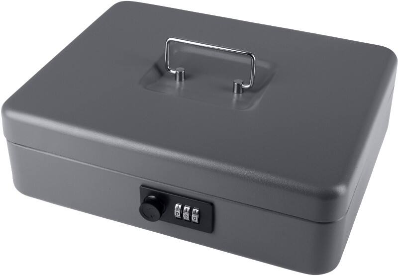 Pavo Geldkist Combinatieslot 1 Compartiment 300 x 240 x 90 mm Donkergrijs