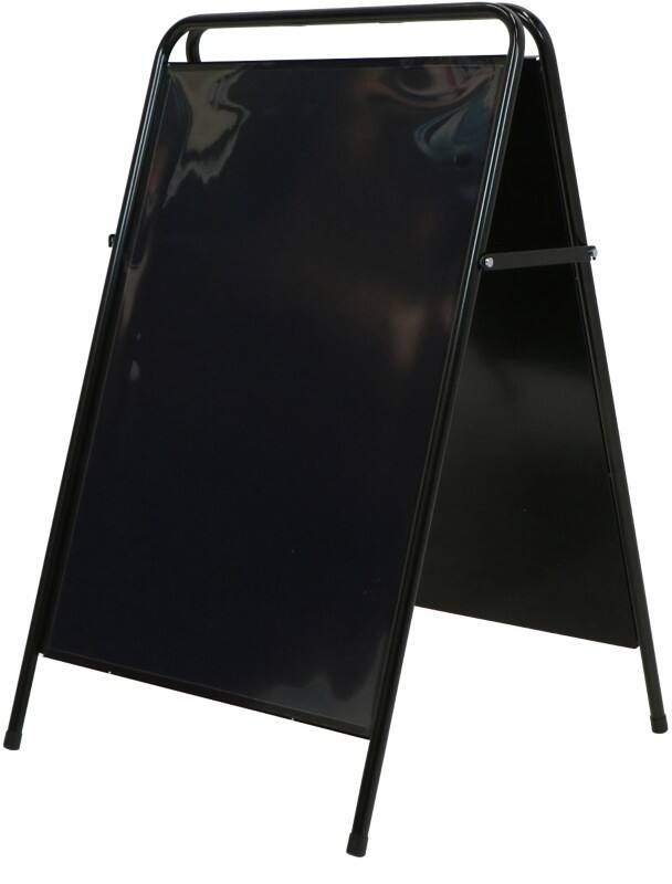 SHOWDOWN Stoepbord Vloer 2 Panelen A1 Staal Zwart Weerbestendig ZPESA1BL