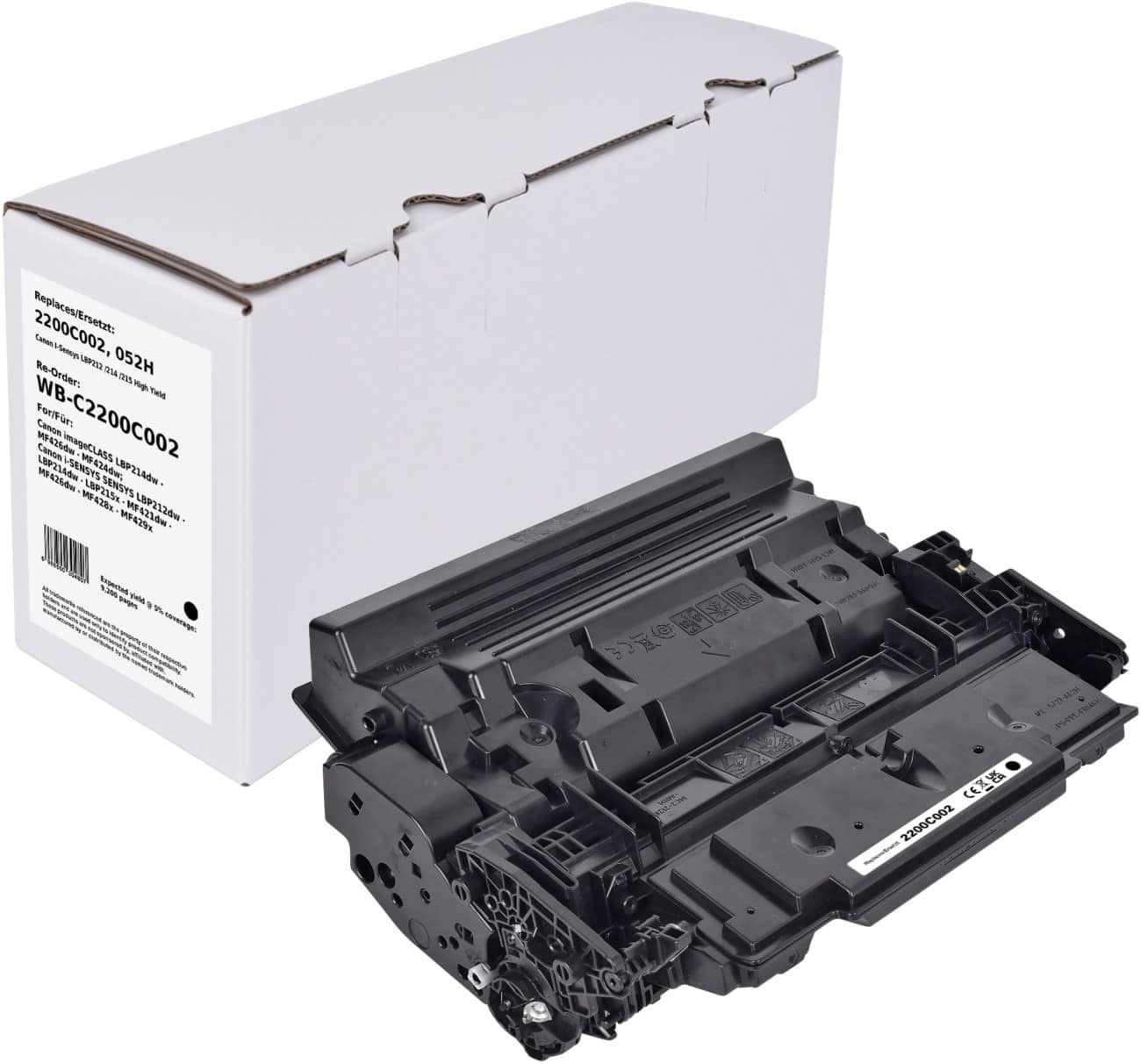 052H Compatibel Canon Tonercartridge Zwart