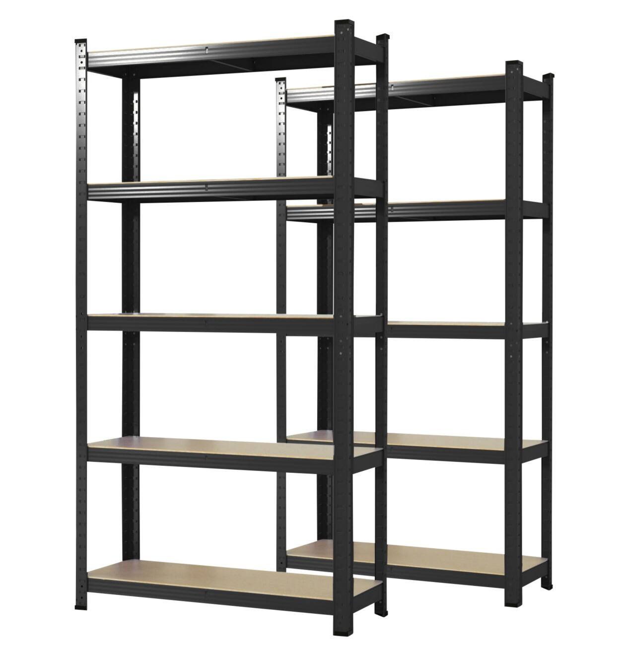 Karat Kast MDF (Medium-density fibreboard), Plaatstaal 1.200 x 600 x 2,000 mm Zwart 2 Stuks