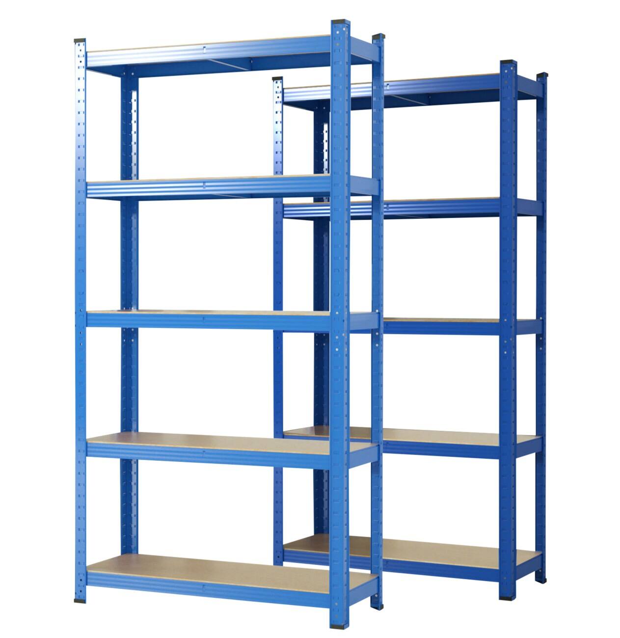 Karat Kast MDF (Medium-density fibreboard), Plaatstaal 1.000 x 500 x 2,000 mm Blauw 2 Stuks