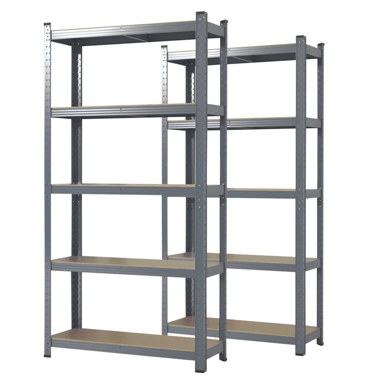 Karat Kast MDF (Medium-density fibreboard), Plaatstaal 1.000 x 500 x 2,000 mm Grijs 2 Stuks