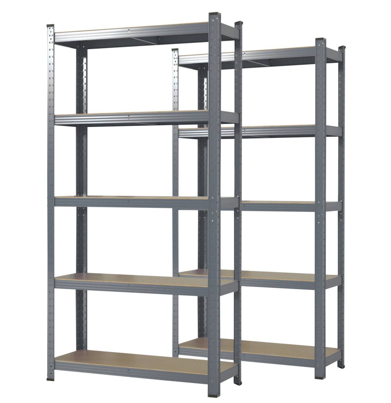 Karat Kast MDF (Medium-density fibreboard), Plaatstaal 1.200 x 600 x 2,000 mm Grijs 2 Stuks