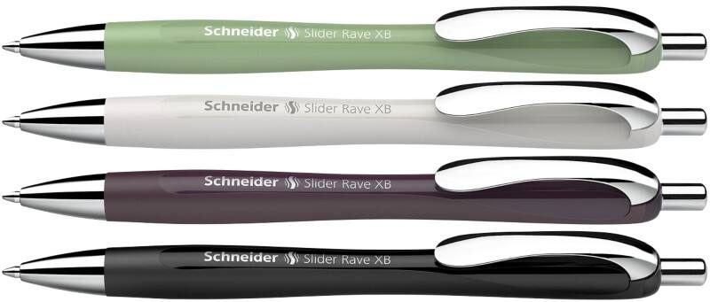 Schneider Slider Rave XB Balpen Blauw 0,7 mm Extra breed Balpen 3+1 4 Stuks