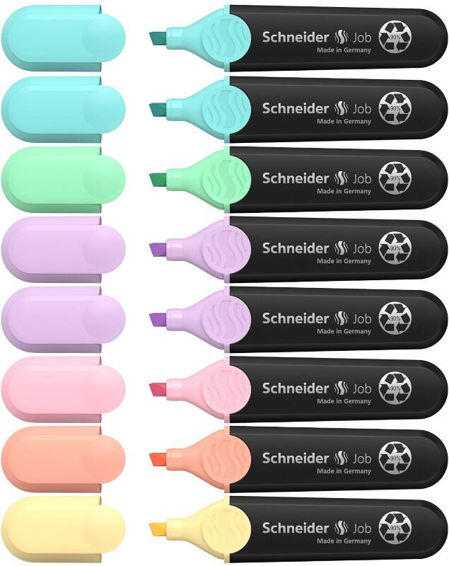 Schneider Job Tekstmarker Multikleur Breed Viltstift - 5 mm 8 Stuks