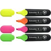 Schneider Job Tekstmarker Multikleur Breed Viltstift 5 mm 4 Stuks