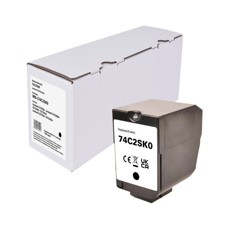 Tonercartridge Compatibel Lexmark 74C2SK0 Zwart